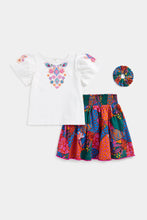 Load image into Gallery viewer, Mothercare T-Shirt, Skirt and Hair Tie Set
