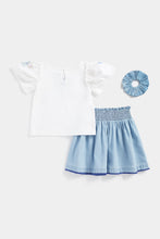 Load image into Gallery viewer, Mothercare T-Shirt, Skirt and Hair Tie Set
