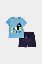 Load image into Gallery viewer, Mothercare Shark T-Shirt and Shorts Set
