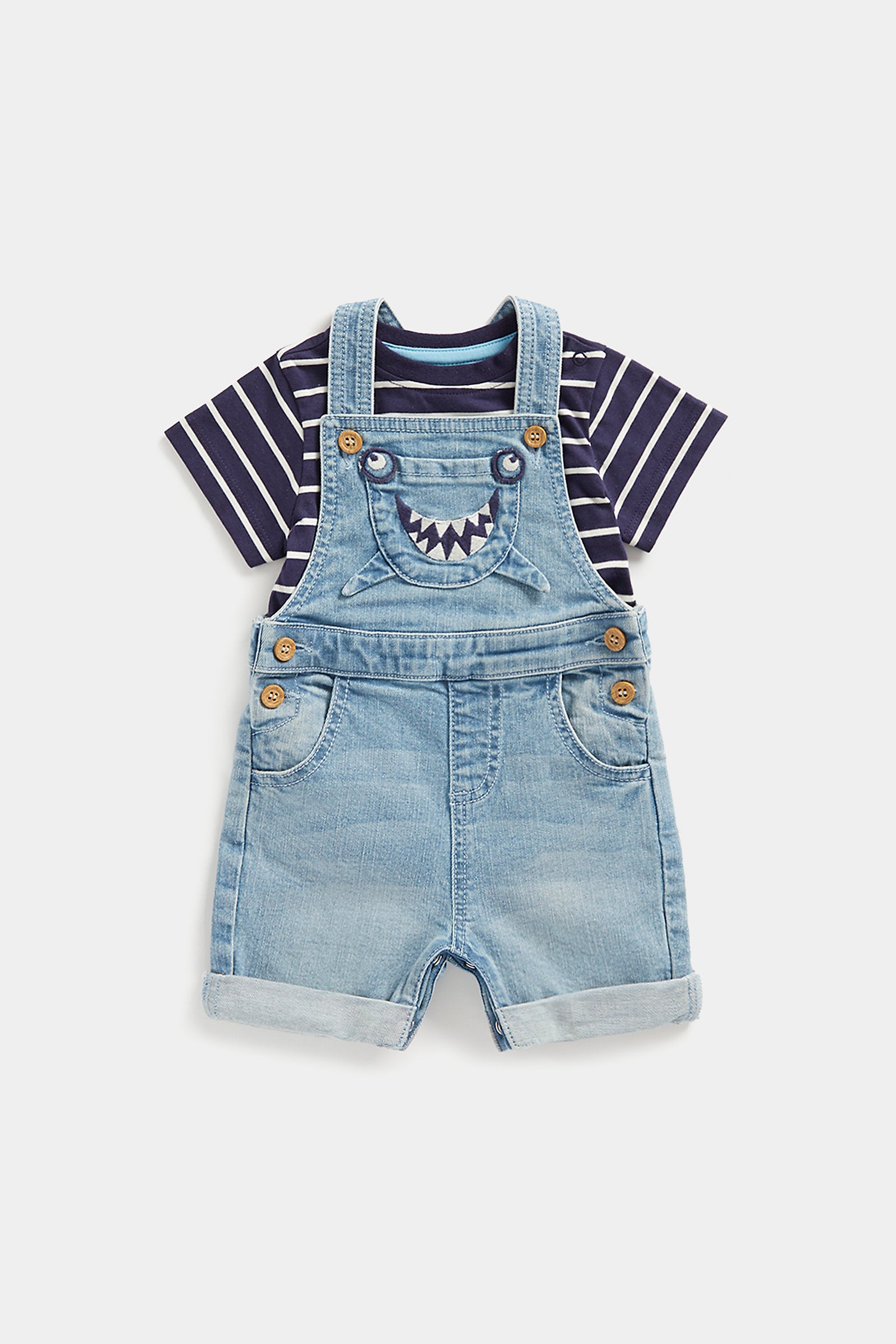 Mothercare Denim Shirt and T-Shirt Set