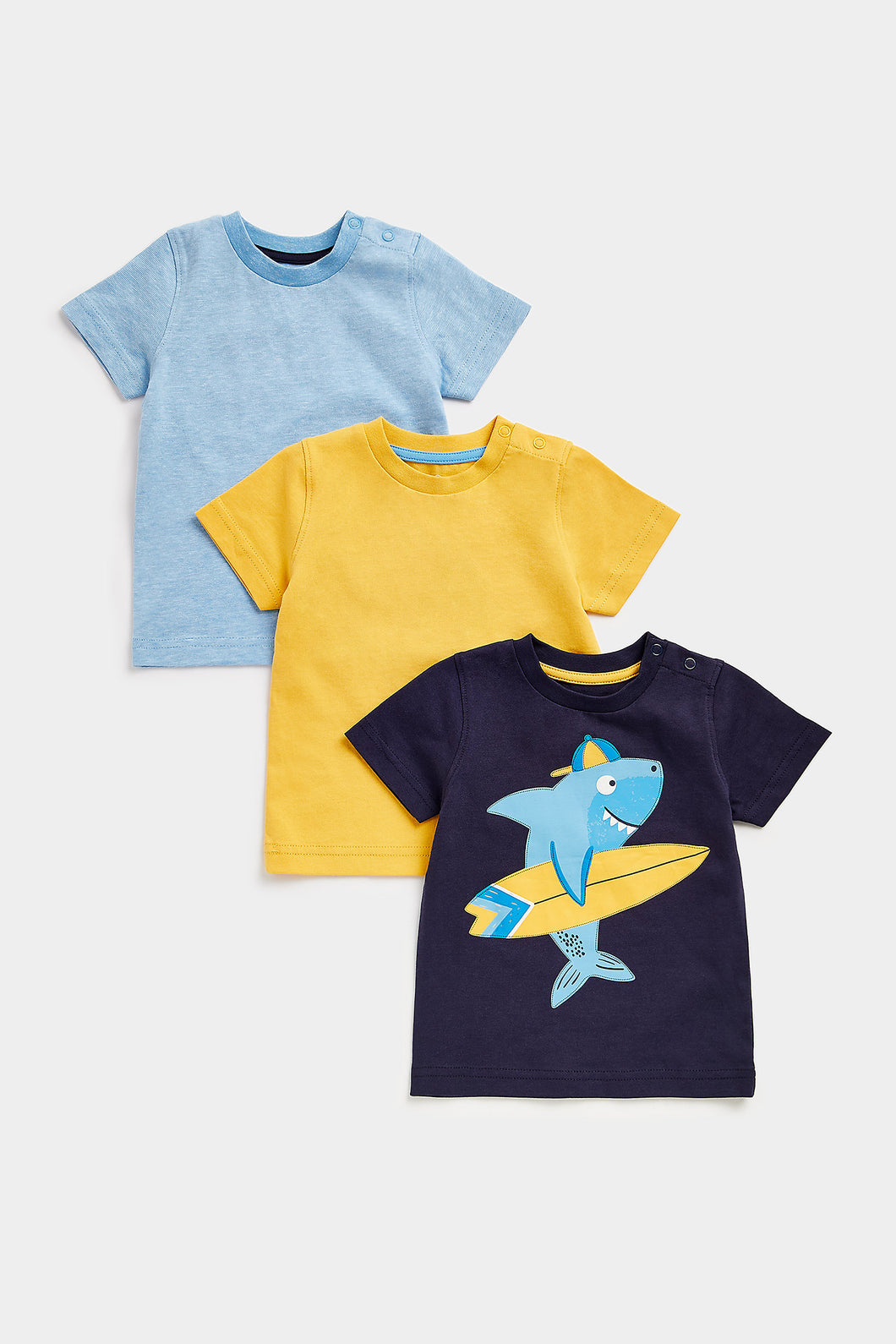 Mothercare Surf Shark T-Shirts - 3 Pack