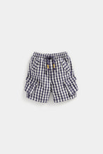 Load image into Gallery viewer, Mothercare Navy Gingham Cargo Shorts
