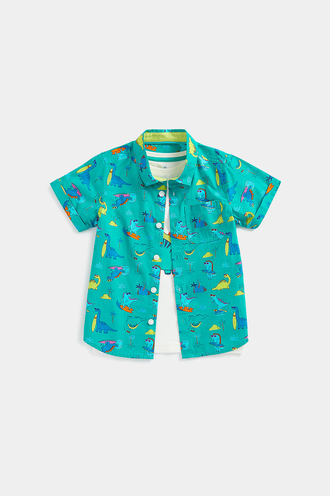 Mothercare Dinosaur Shirt and T-Shirt Set