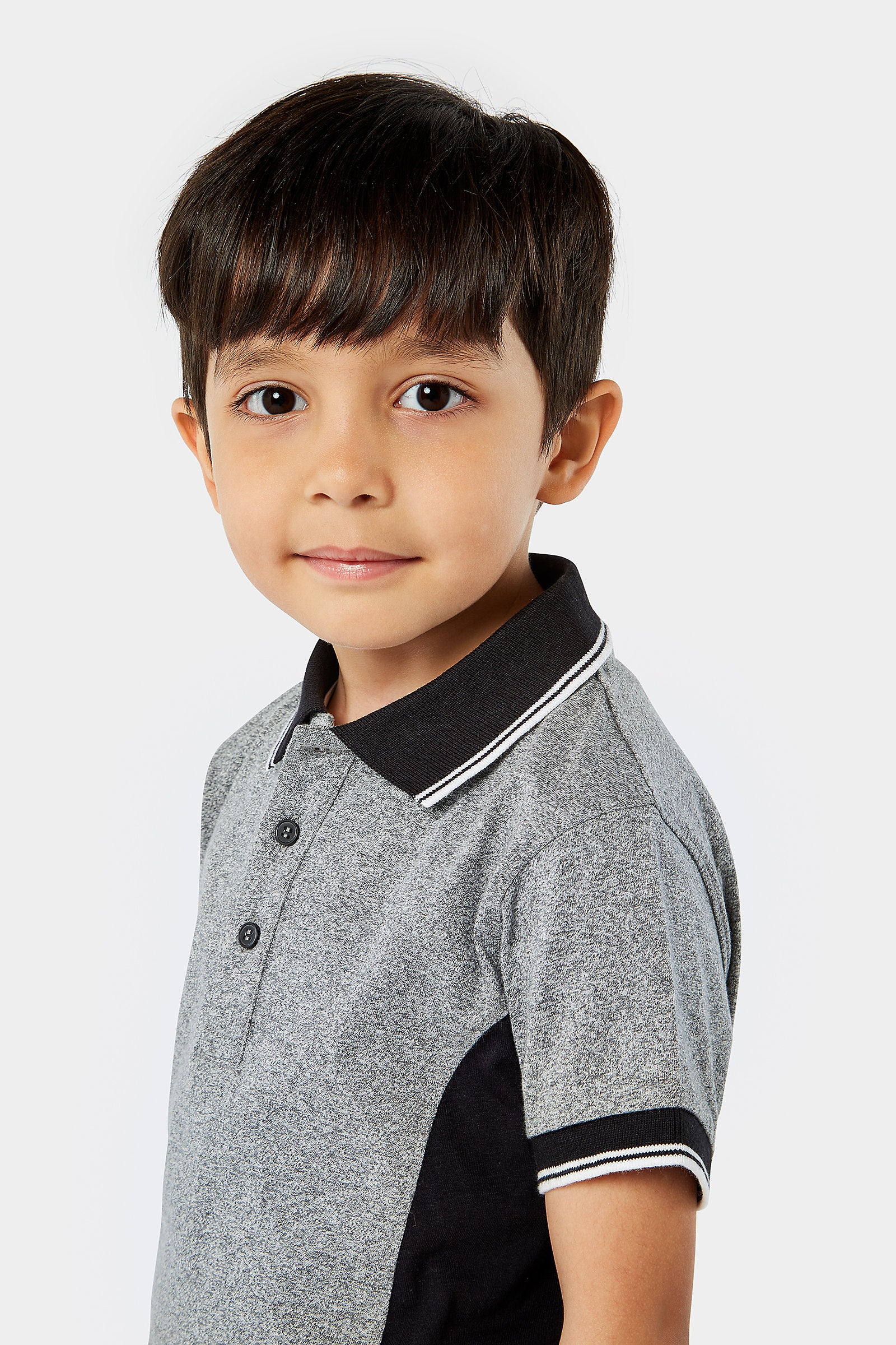 Mothercare Grey and Black Polo Shirt