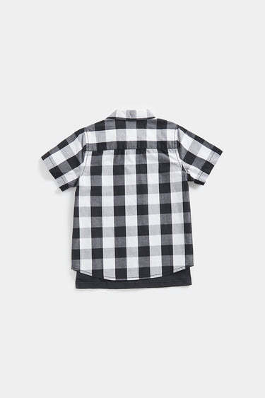 Mothercare Checked Shirt and T-Shirt Set