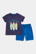 Load image into Gallery viewer, Mothercare Surf T-Shirt and Shorts Set
