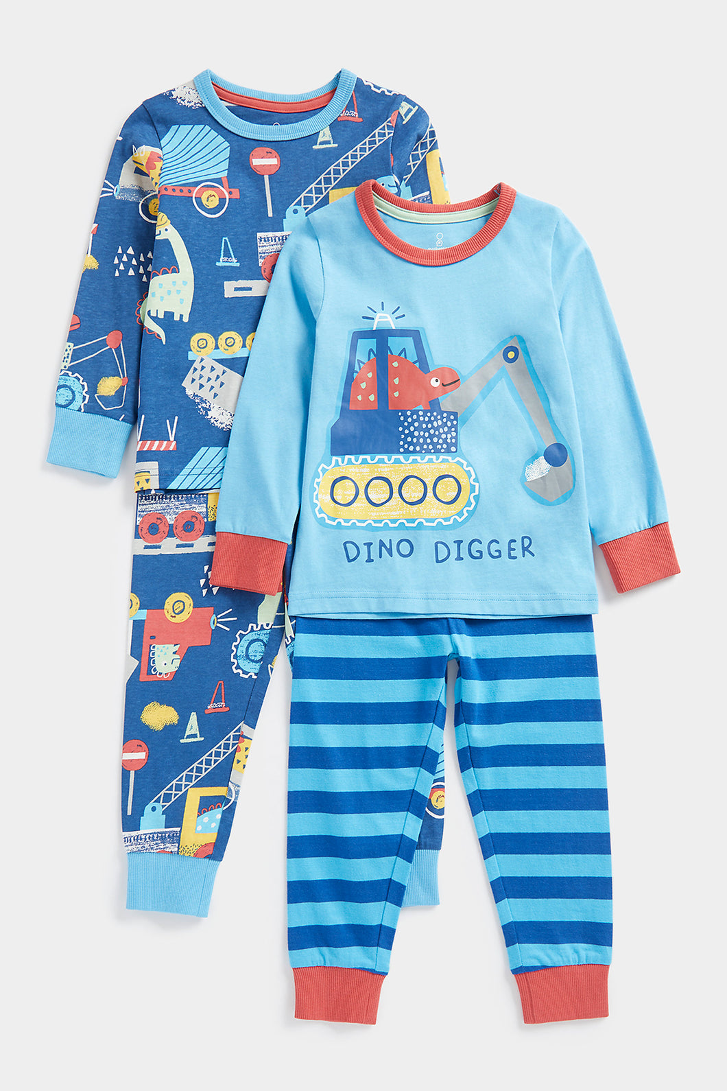 Mothercare Dinosaur Digger Pyjamas - 2 Pack