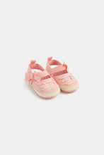 Load image into Gallery viewer, Mothercare Pink Bow Pram Shoes
