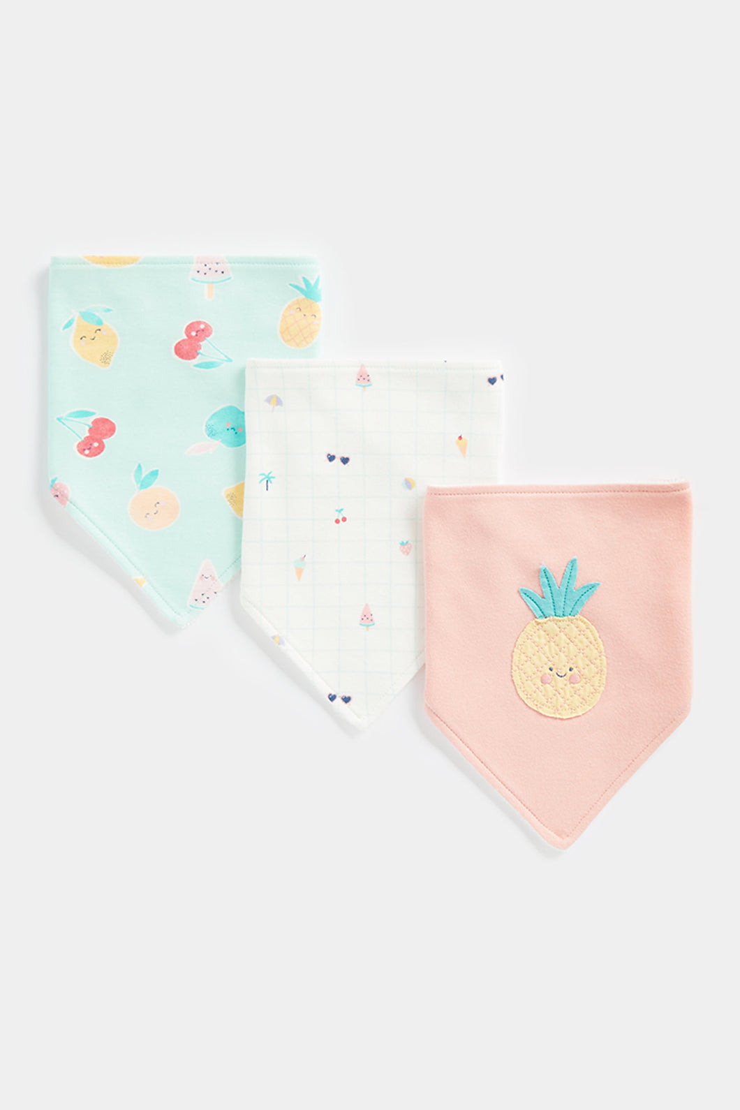 Mothercare Fruit Dribble Bibs - 3 Pack