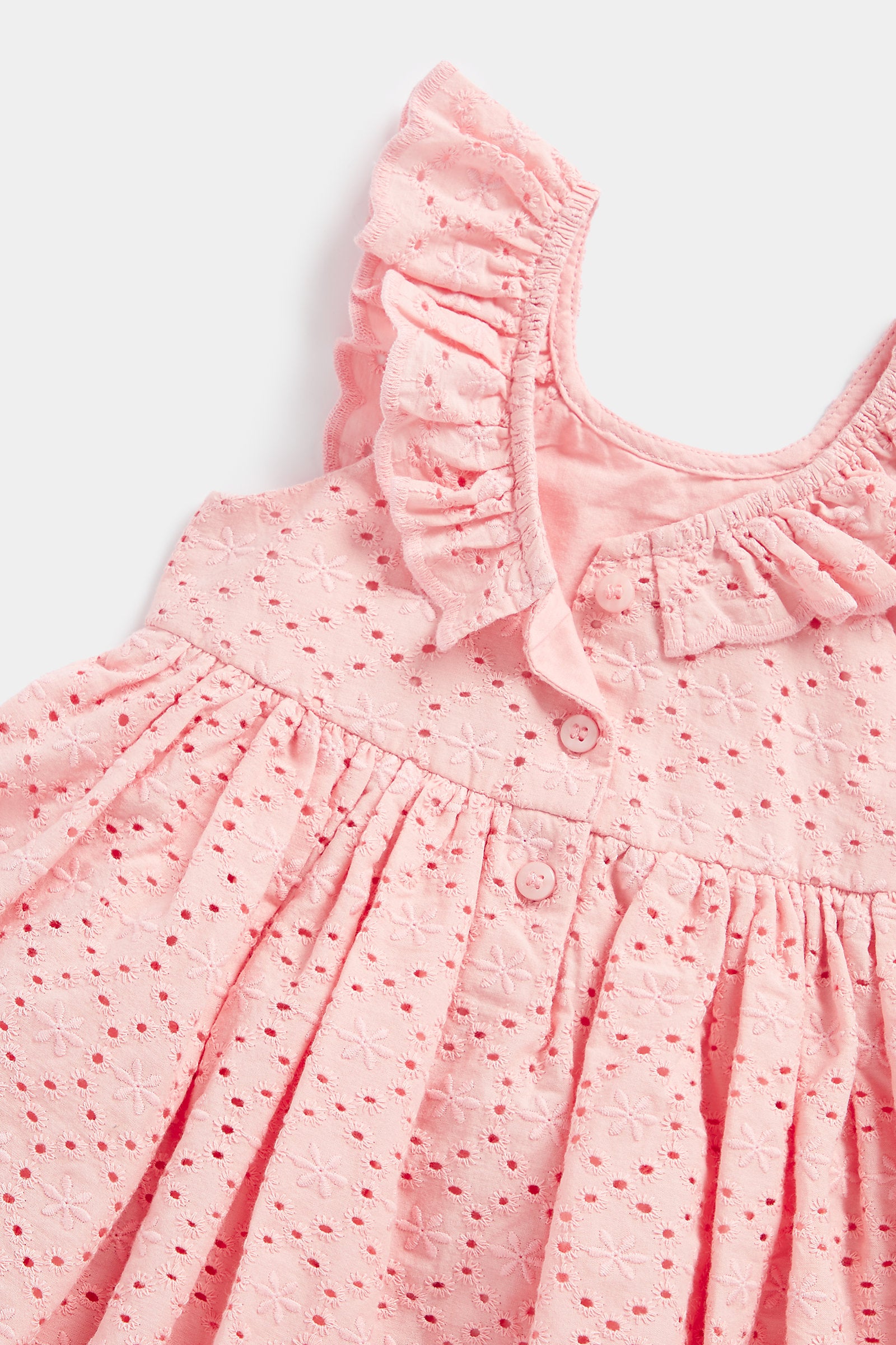 Mothercare Pink Broderie Dress and Knickers