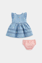 Load image into Gallery viewer, Mothercare Denim Dress with Knickers
