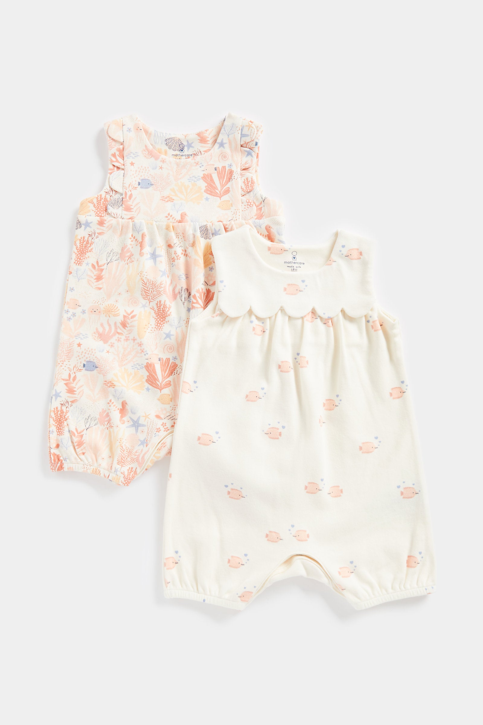 Mothercare Seashell Cove Rompers - 2 Pack