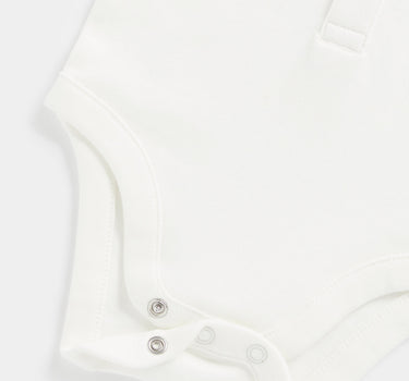 Mothercare Check Bibshorts and Bodysuit Set