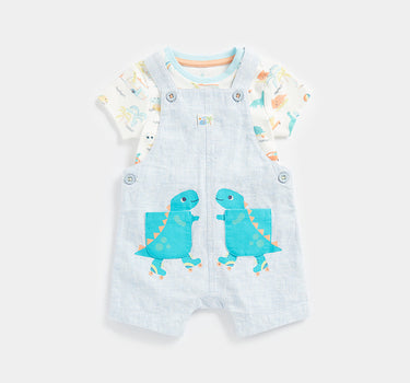 Mothercare Dino Bibshorts and Bodysuit Set
