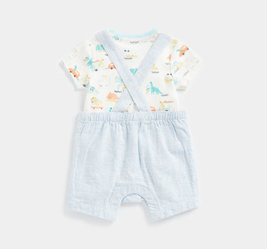 Mothercare Dino Bibshorts and Bodysuit Set