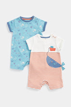 Load image into Gallery viewer, Mothercare Ocean Adventure Rompers - 2 Pack

