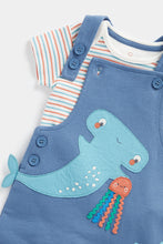 Load image into Gallery viewer, Mothercare Ocean Bibshorts and Bodysuit Set
