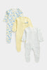 Mothercare Flower Garden Sleepsuits - 3 Pack
