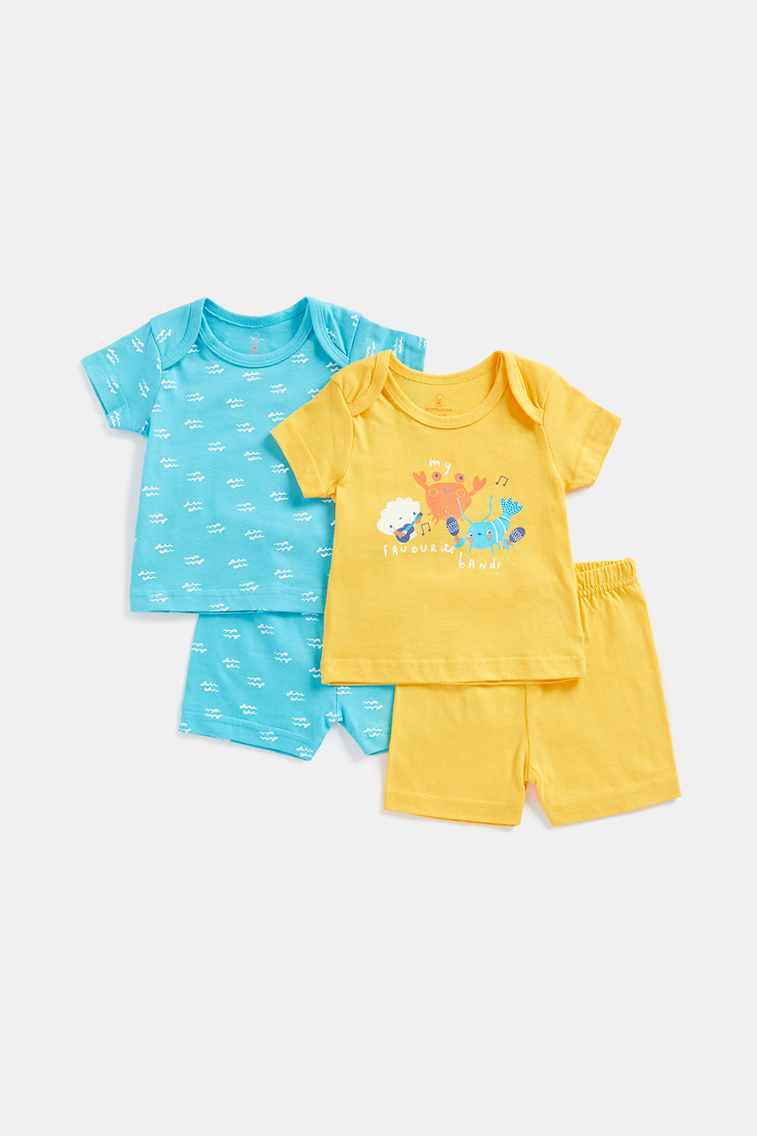 Mothercare Seaside Band Shortie Pyjamas - 2 Pack