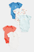 Load image into Gallery viewer, Mothercare Whale Beach Short-Sleeved Bodysuits - 5 Pack
