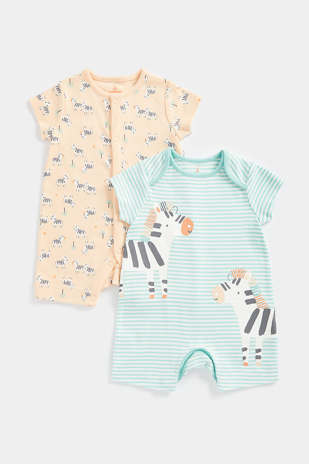 Mothercare Zebra Rompers - 2 Pack