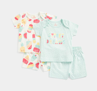 Mothercare Fruit Lolly Shortie Pyjamas - 2 Pack