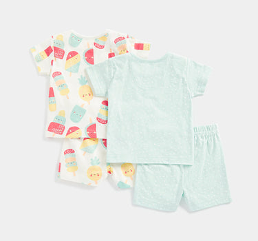 Mothercare Fruit Lolly Shortie Pyjamas - 2 Pack