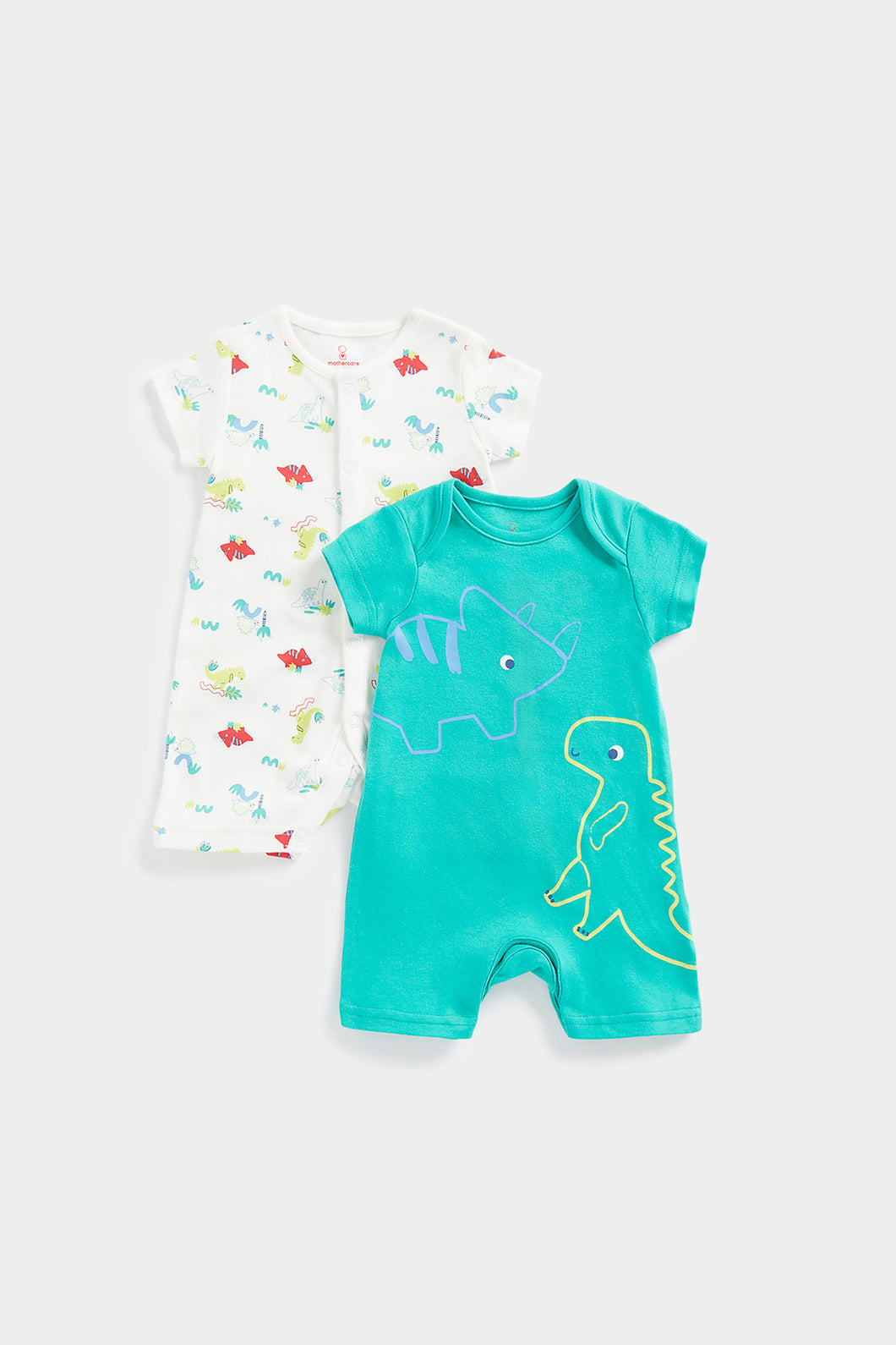 Mothercare Dinosaur Rompers - 2 Pack