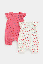 Load image into Gallery viewer, Mothercare Strawberry Rompers - 2 Pack
