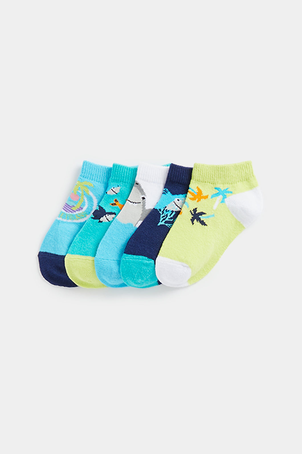 Mothercare Shark Trainer Socks - 5 Pack