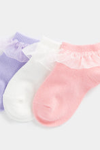Load image into Gallery viewer, Mothercare Frill Trainer Socks - 5 Pack
