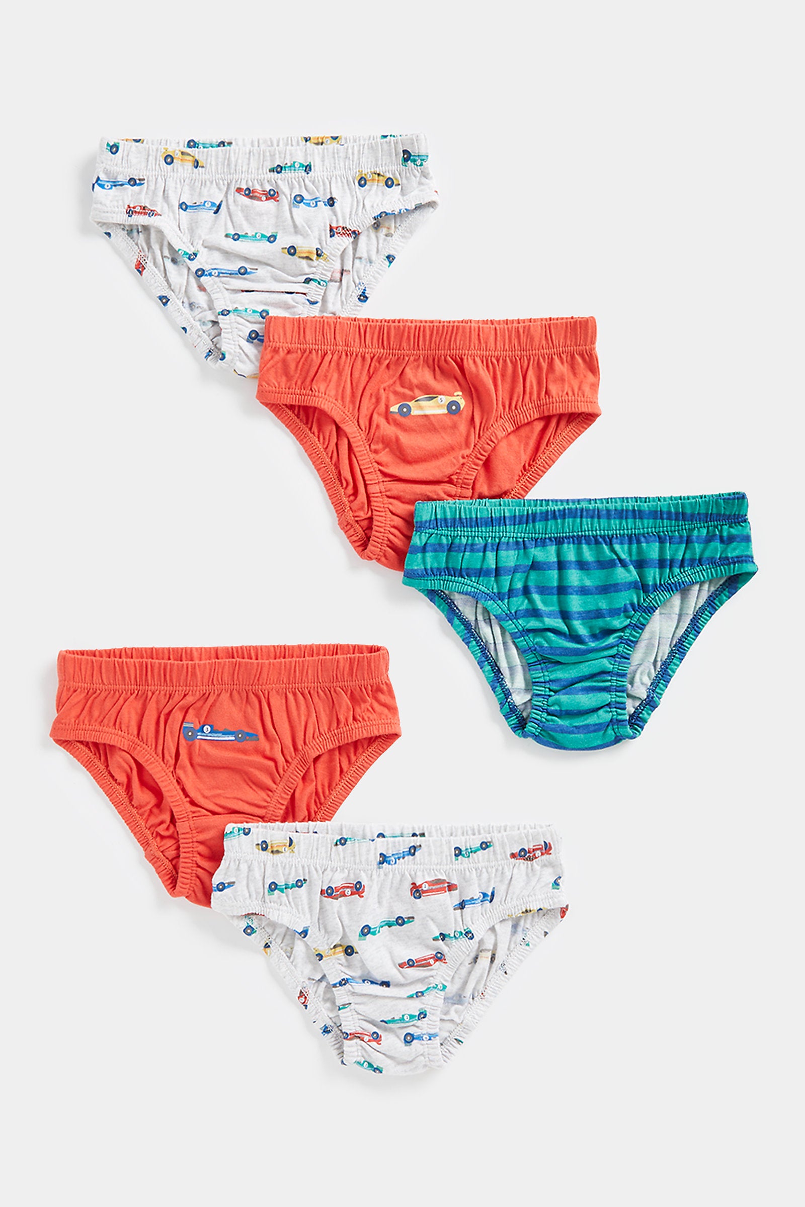 Mothercare Racing Car Briefs - 5 Pack