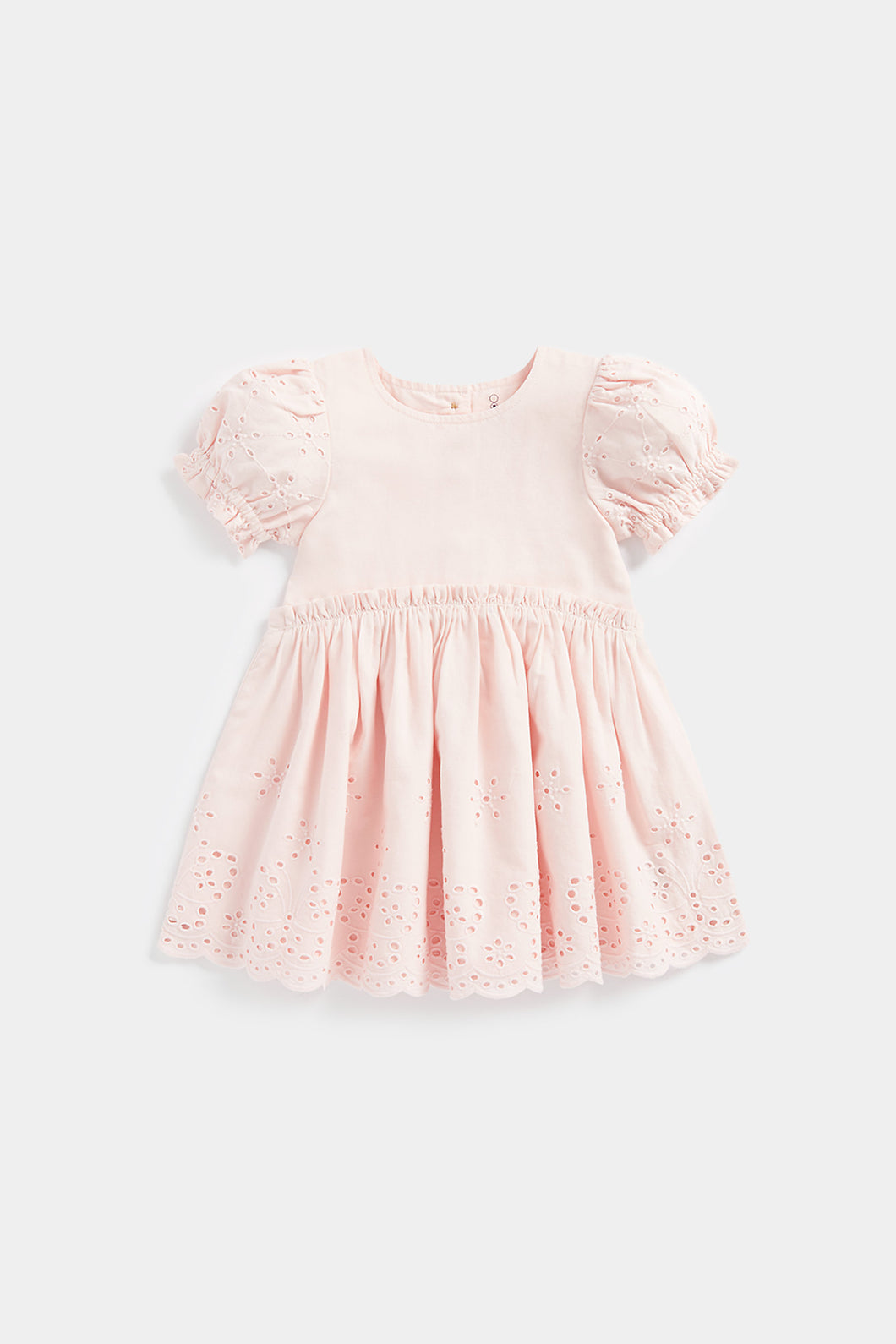 Mothercare Pink Broderie Twofer Dress