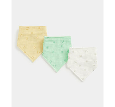 Mothercare Muslin Dribbler Bibs - 3 Pack