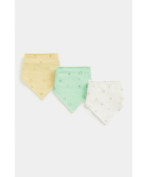 Mothercare Muslin Dribbler Bibs - 3 Pack