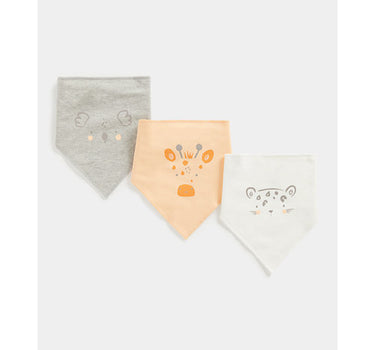 Mothercare Muslin Jersey Bibs - 3 Pack