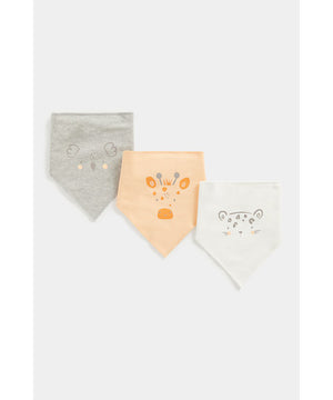 Mothercare Muslin Jersey Bibs - 3 Pack