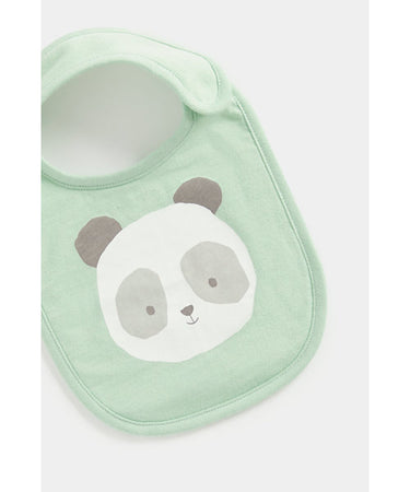 Mothercare Newborn Panda Face Bibs - 3 Pack