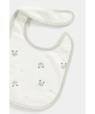 Mothercare Newborn Panda Face Bibs - 3 Pack