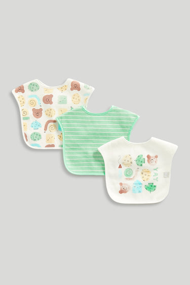 Mothercare Bear Toddler Bibs Pk3