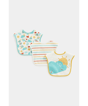 Mothercare Sunny Fun Toddler Bib - 3 Pack
