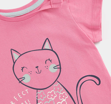 Mothercare Pink Cat T-Shirt