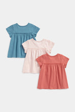 Load image into Gallery viewer, Mothercare Multi Frilled T-Shirts - 3 Pack
