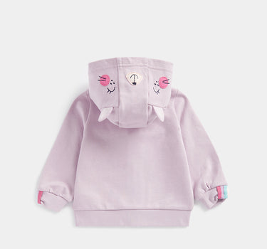Mothercare Pink Cat Zip-Up Hoody