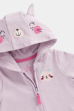 Load image into Gallery viewer, Mothercare Pink Cat Zip-Up Hoody
