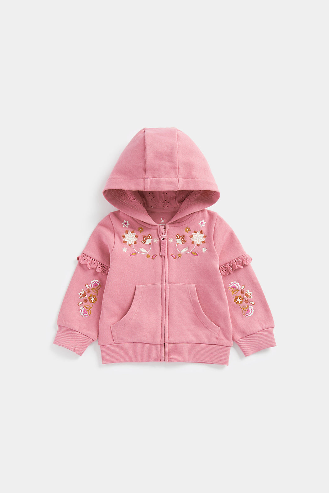 Mothercare Pink Embroidered Hoody