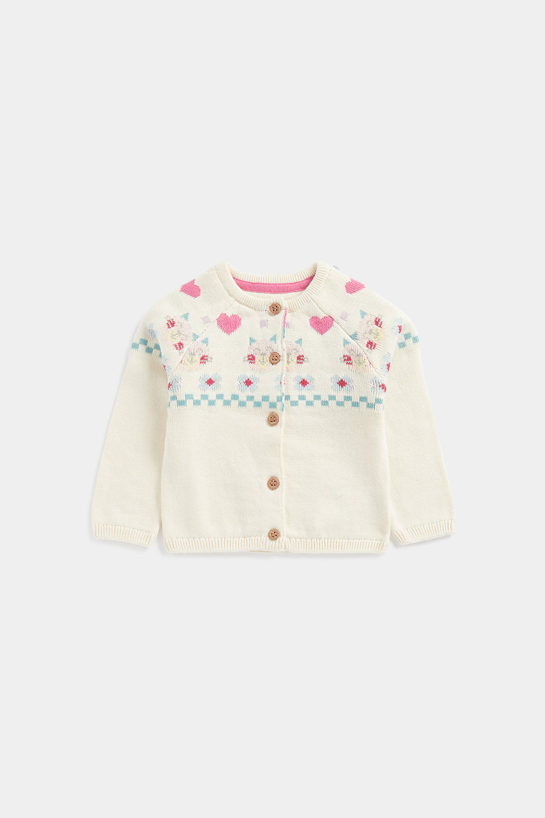 Mothercare Cream Fair Isle Knitted Cardigan