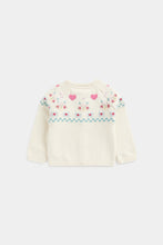 Load image into Gallery viewer, Mothercare Cream Fair Isle Knitted Cardigan
