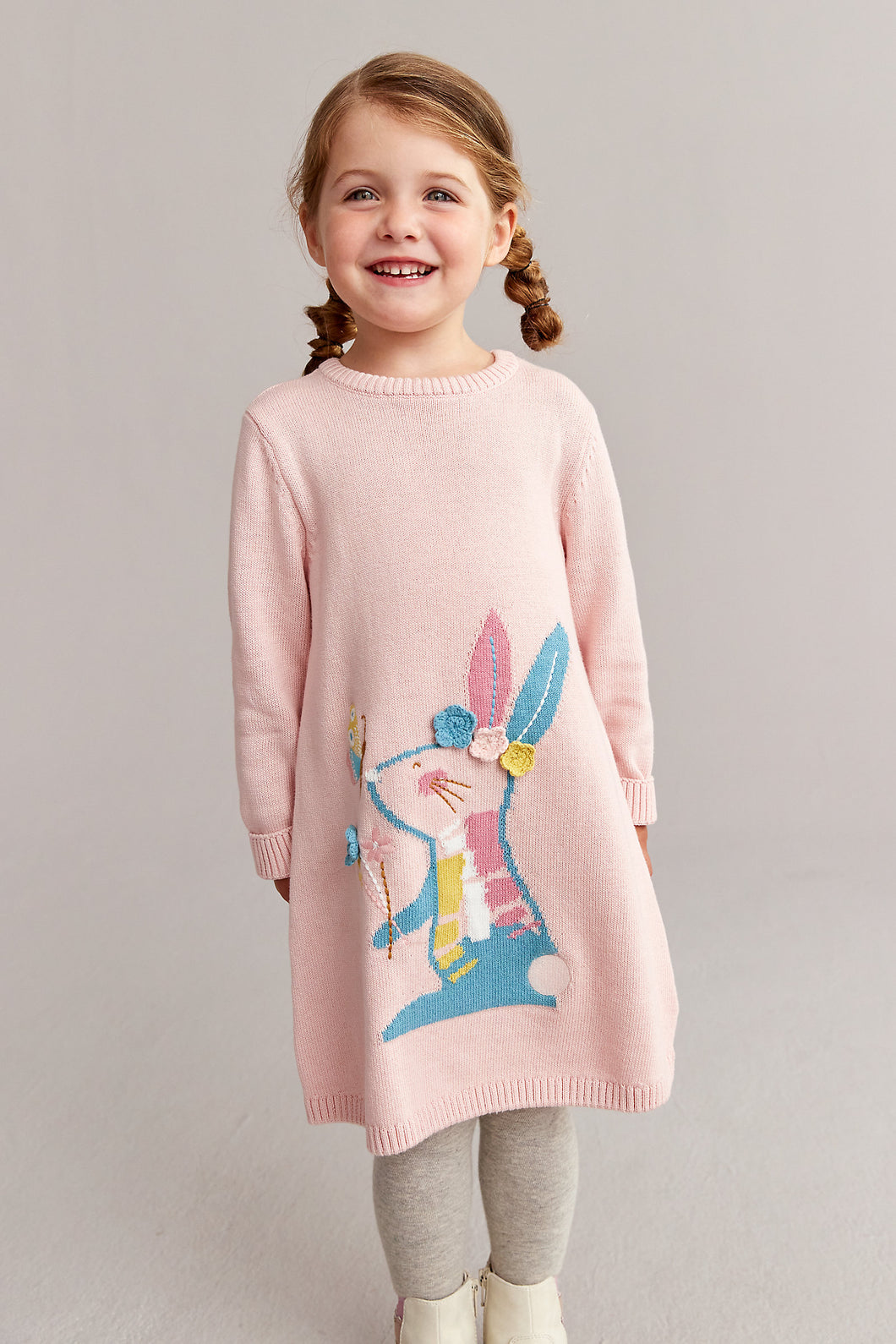Mothercare Rabbit Knitted Dress and Tights Set