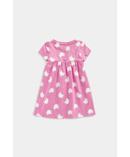 Load image into Gallery viewer, Mothercare Pink Cat Jersey Dress
